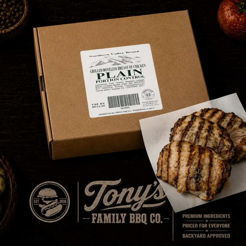 Plain Cooked Grilled Chicken Breast (5 lb.)