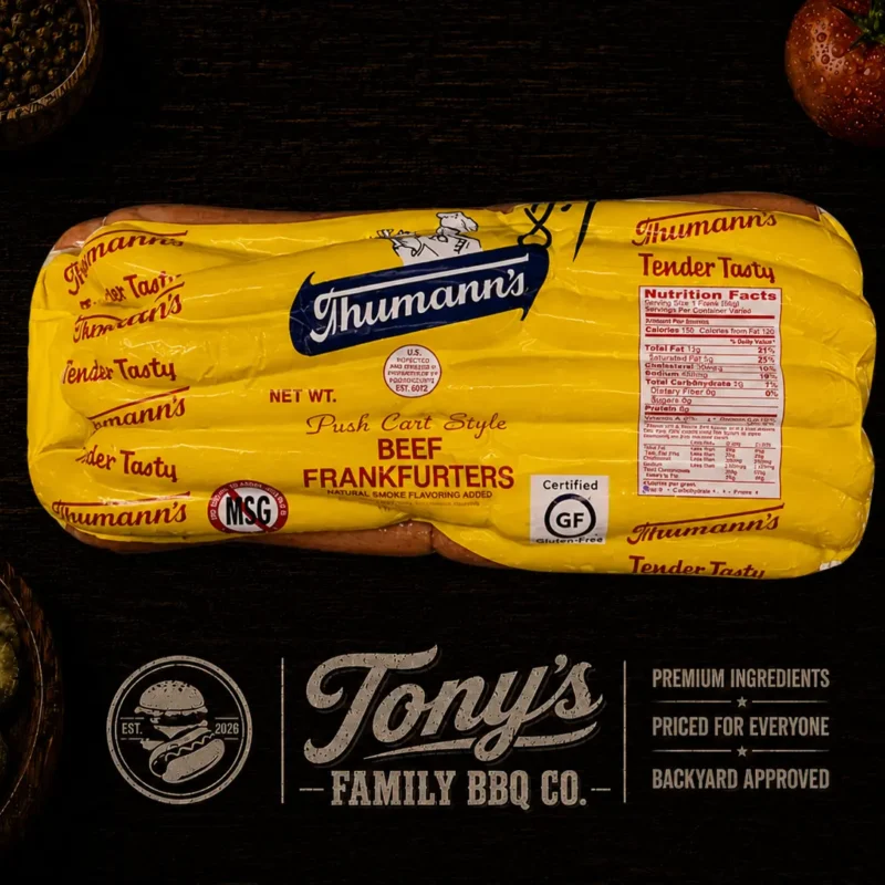 Thumann’s All Beef Pushcart Style Natural Casing Franks (5 lb.)