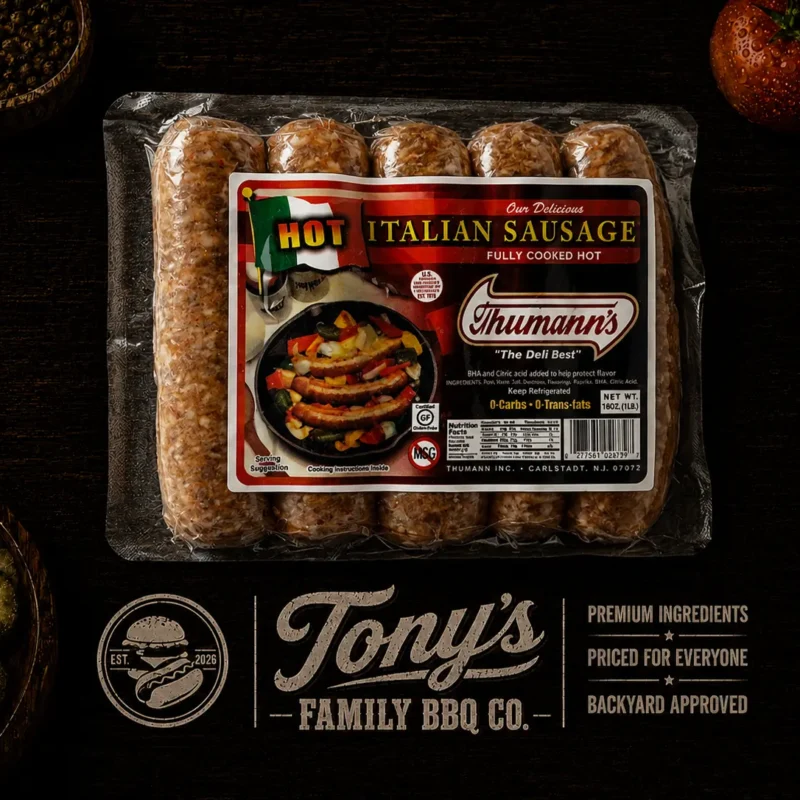 Thumann’s Pre-Cooked Hot Sausage (1 lb.)